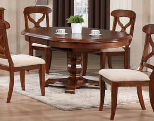 Sunset Trading Andrews Butterfly Leaf Dining Table | Chestnut Finish