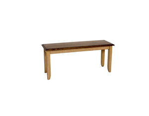 Sunset Trading Brook Bench in Wheat with Pecan Seat