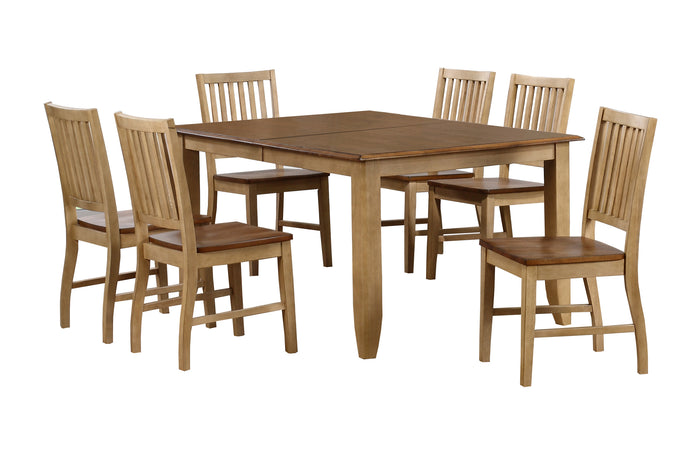 Sunset Trading Brook 7 Piece 72" Rectangular Extendable Table Dining Set | Seats 8