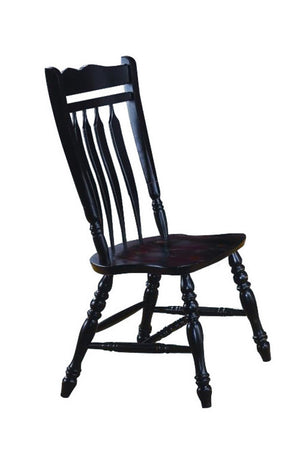 Sunset Trading 42" Aspen Dining Chair | Antique Black | Set of 2