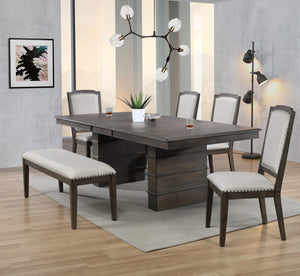 Sunset Trading Cali 6 Piece Extendable Dining Set | Bench