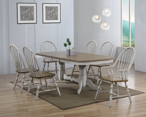 Sunset Trading Country Grove  96" Oval Double Pedestal Extendable Dining Table Set