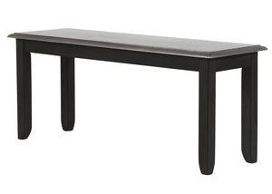 Sunset Trading Tempo Brook 42" Bench | Distressed Black and Gray Wood