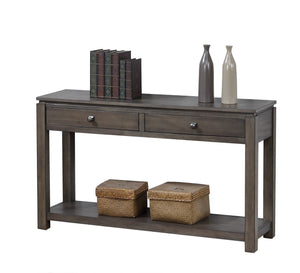 Sunset Trading Shades of Gray Sofa Console with Drawers and Shelf