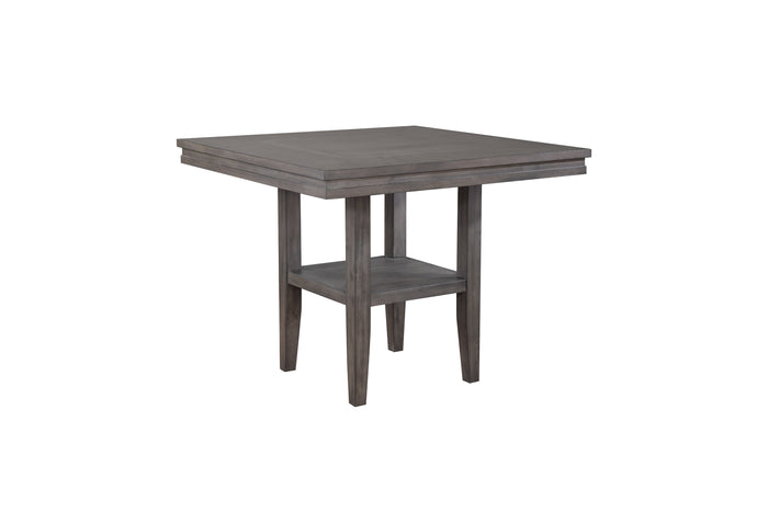 Sunset Trading Shades of Gray Square Pub Table with Shelf