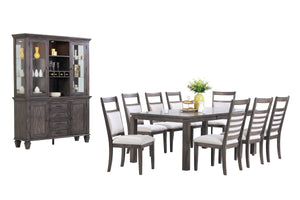 Sunset Trading Shades of Gray 11 Piece Dining Set with China Cabinet
