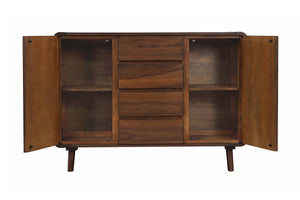 Sunset Trading Mid Century Server | 4 Drawers | 2 Cabinets