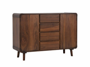 Sunset Trading Mid Century Server | 4 Drawers | 2 Cabinets