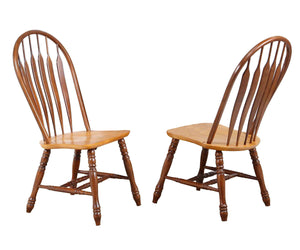 Sunset Trading 5 Piece Pedestal Dining Set with Comfort Back Chairs