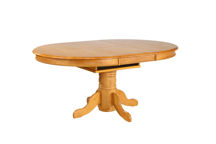Sunset Trading Butterfly Top Pedestal Dining Table | Light Oak