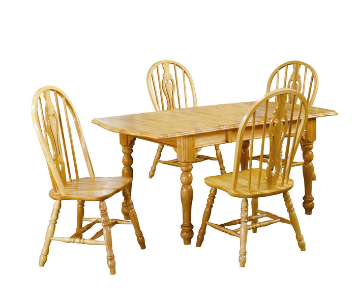 Sunset Trading 5 Piece Drop Leaf Extendable Dining Set | Keyhole Chairs