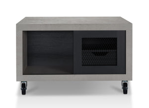 Philip Rolling Coffee Table with Storage in Black
