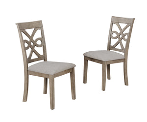 Sunset Trading French Twist Upholstered Dining Chair | Set of 2 (discontinued)