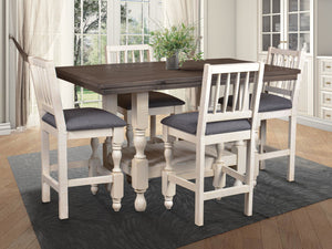 Sunset Trading Rustic French 60" Rectangular Counter Height Dining Table Set