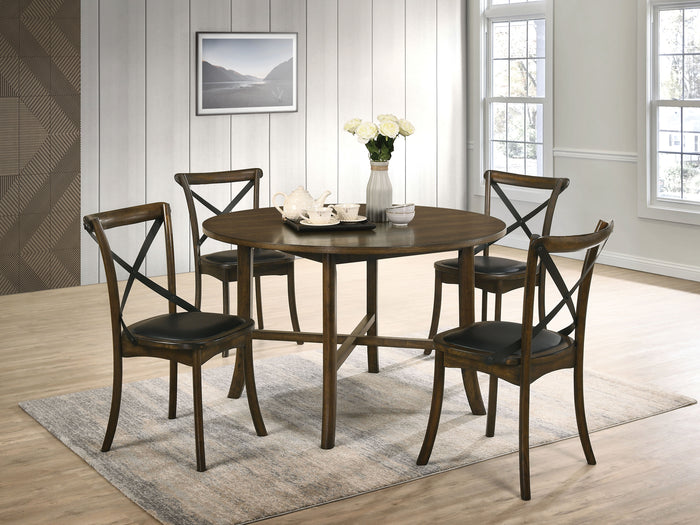 Marcan Transitional 5-Piece Round Dining Set