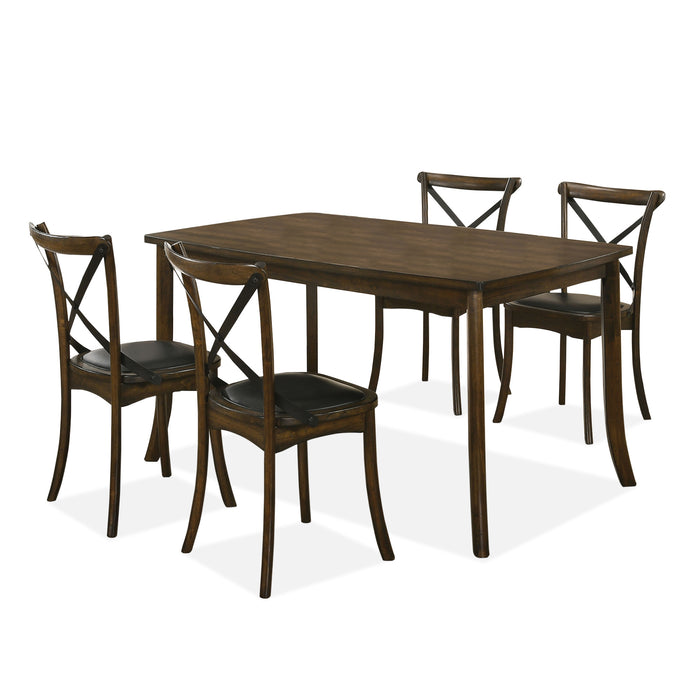 Marcan Transitional 5-Piece Wood Dining Set