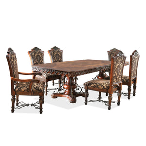 Emari Traditional 7-Piece Solid Wood Dining Set