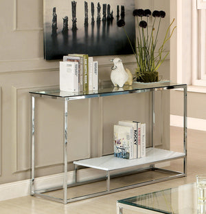 Aldea Contemporary Style Glass Top Sofa Table
