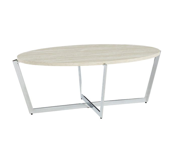 Nolen Contemporary Oval Coffee Table