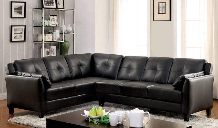 Noah Contemporary Faux Leather L-Shape Sectional