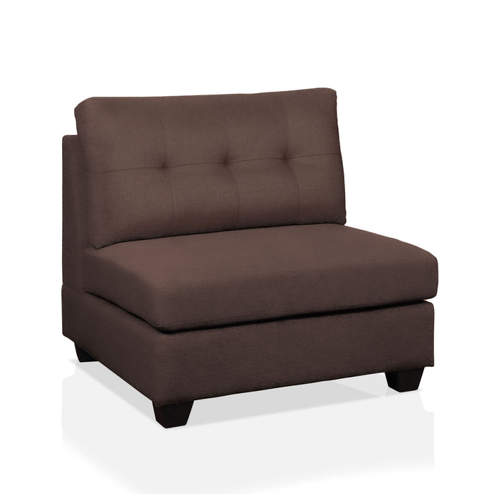 Vitman Transitional Button Tufted Armless Chair