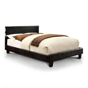 Damonica Contemporary Padded Leatherette King Platform Bed with Bluetooth