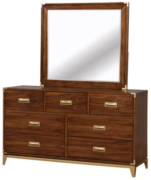 Anetta Transitional Style Dark Oak Mirror
