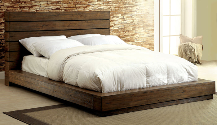 Wooding Rustic Style Natural Tone Queen Bed