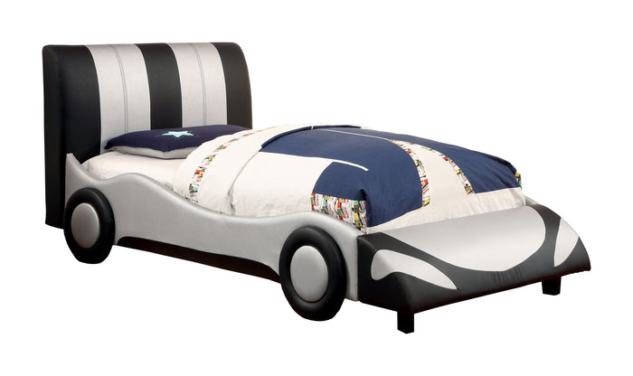 Swift Novelty Leatherette Race Car Twin Bed