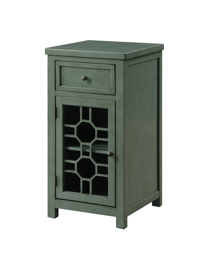 Reims Transitional Accent End Table in Teal