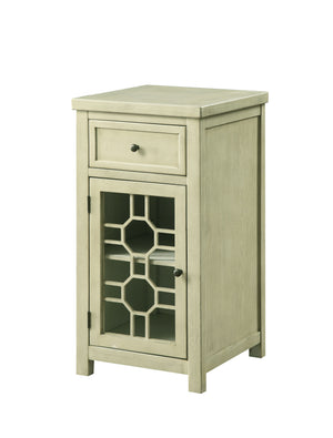 Reims Transitional Accent End Table in Antique White