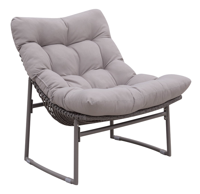Anavel Contemporary Faux Rattan Patio Chair