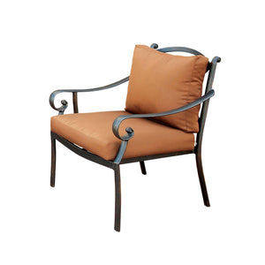 Torrey Contemporary Padded Patio Arm Chair