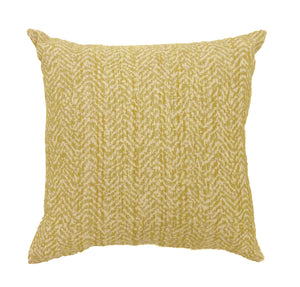 Lily Large Natural Hounds tooth Throw Pillow in Yellow (Set of 2)