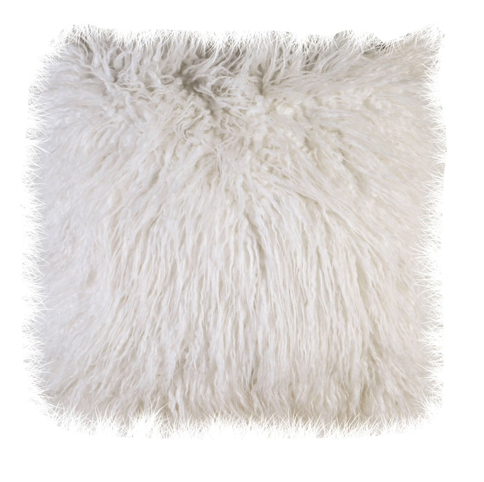 Ake Contemporary Style Pillow, White (Set of 2)