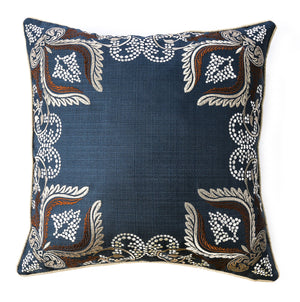 Hashimoto Contemporary Style Pillow, Navy (Set of 2)