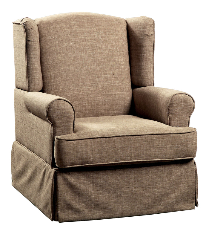 Riley  Glider Rocker Chair In Brown