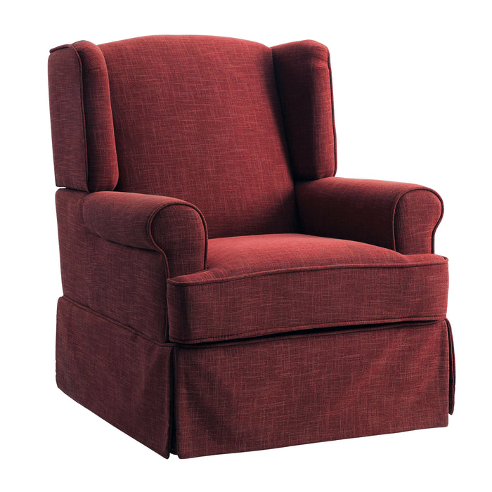 Riley Glider Rocker Chair In Red