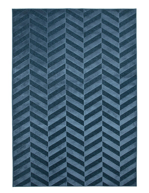 Steinman Contemporary Style Blue Rug