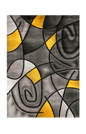 Jurado Contemporary Style Yellow Rug