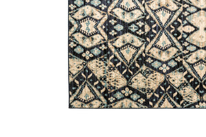 Shutra Contemporary Area Rug in Navy Ivory