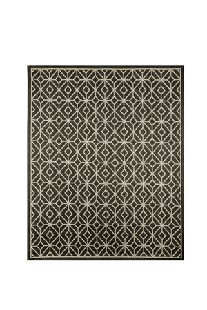 Hexa Contemporary Indoor / Outdoor Area Rug in Charcoal Gray