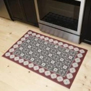 Calm Step by Nicole Miller (Red/Gray Area Rug)