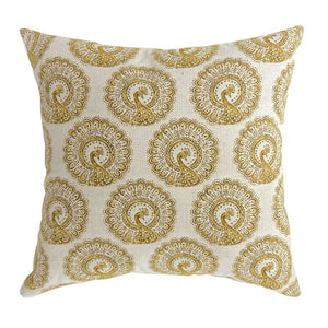Fann Contemporary Style Pillow, Yellow (Set of 2)