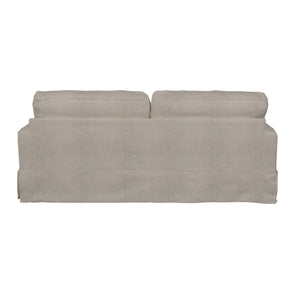 Sunset Trading Americana Box Cushion Slipcovered Sofa | Light Gray