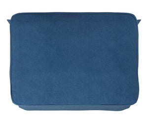 Sunset Trading Americana Box Cushion Slipcovered Ottoman | Indigo Blue