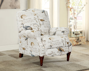 Sunset Trading Bird Script Recliner | Manual Reclining Chair