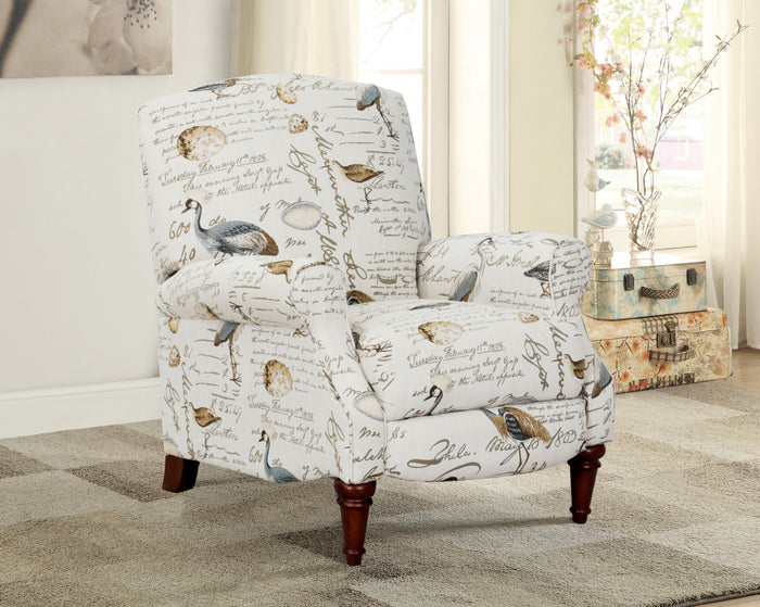 Sunset Trading Bird Script Recliner | Manual Reclining Chair