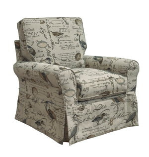 Sunset Trading Horizon Box Cushion Chair Slipcover | Bird Script