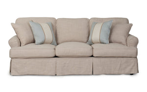 Sunset Trading Horizon T-Cushion Slipcovered Sofa | Linen 